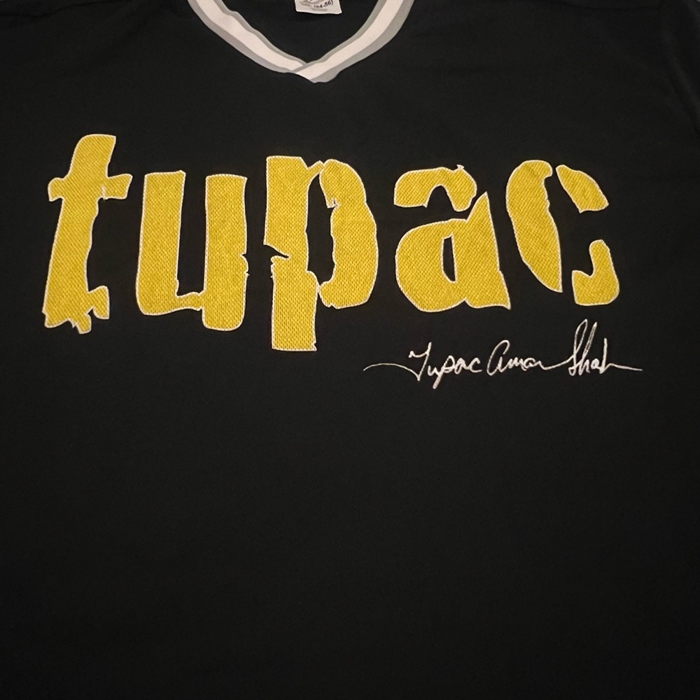 Tupac Shakur 2Pac double sided print Soccer Football jersey New - Picture 2 of 5